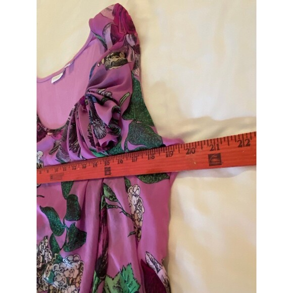 New York and Company Blouse  Plus Size XL Top Sleeveless  Purple Chic Flowy - Picture 8 of 9